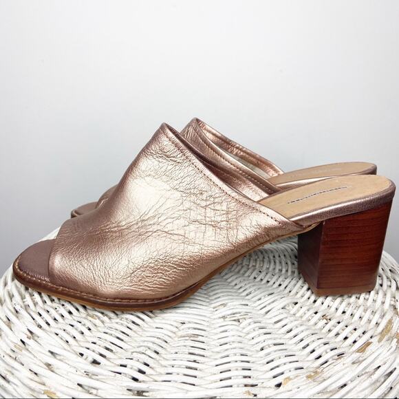 Intentionally Blank Skipper Womens Size 9.5/10 Slip On Stacked Heel Mules - Picture 7 of 9